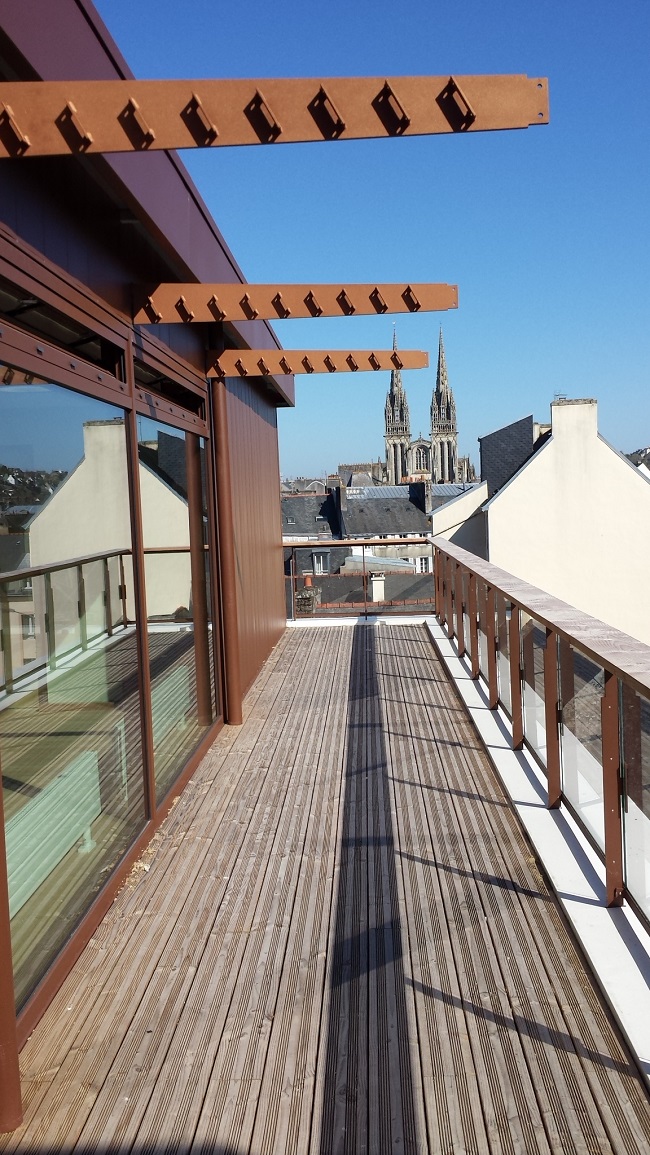 Terrasse du centre de congrès du Chapeau Rouge de Quimper