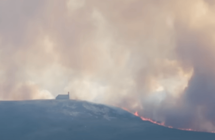 Incendie Mont Saint Michel de Braspart