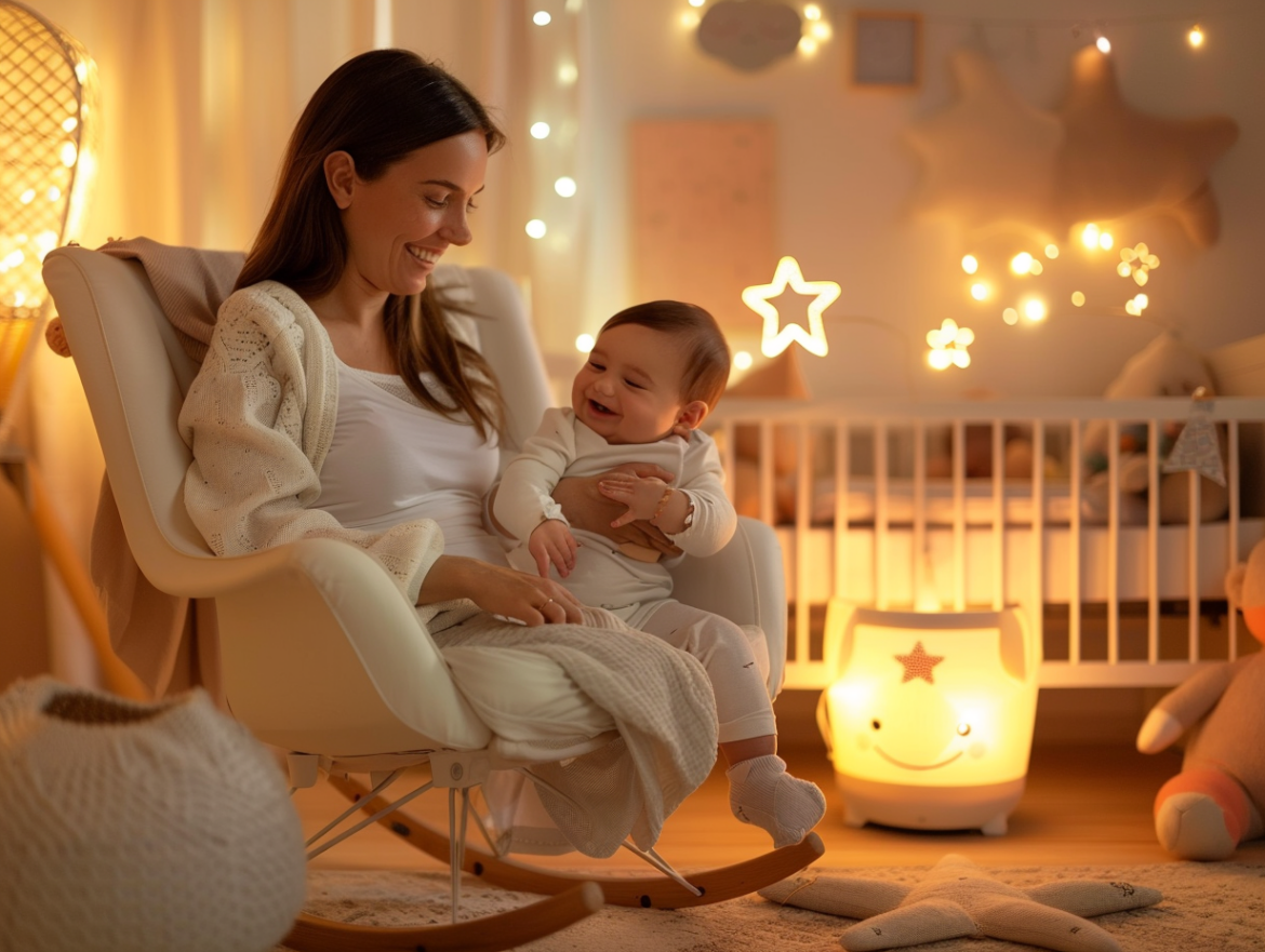 MyHummy Lapin Rouge – Peluche Apaisante Avec Bruits Blancs Et Capteur De Pleurs – Pour Aider Bébé à S'endormir Facilement