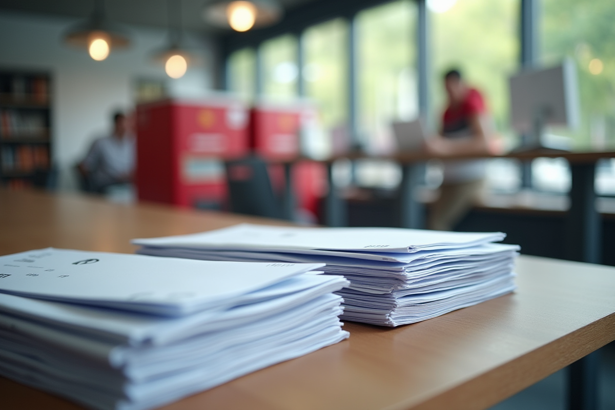 Courrier organisé avec codes postaux en Lille