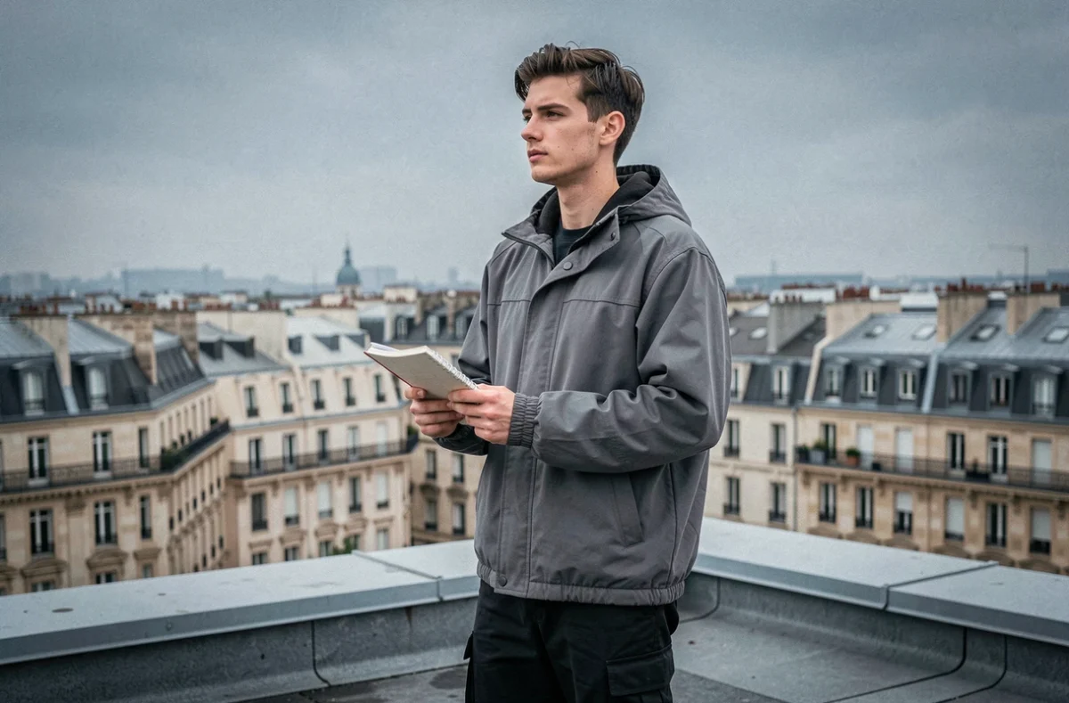 Artiste rap français sur les toits de Paris, réflexion sur l'influence de SCH sur la nouvelle génération rap